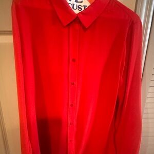 Classic Red Silk Shirt. Worn once.